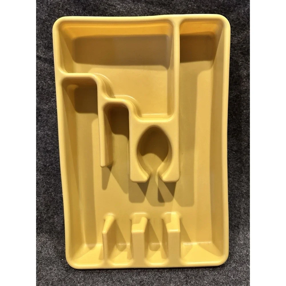 Rubbermaid‎ HarvestGold Utensil Flatware Silverware Tray Drawer Organizer Retro